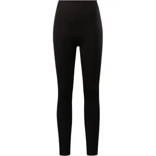 Reebok Logo-embroidered Fine-ribbed Leggings