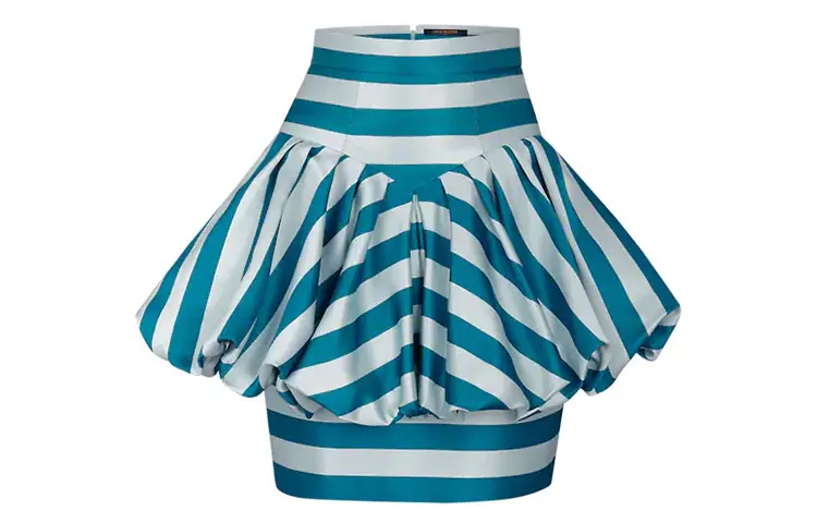 LOUIS VUITTON New Quarterly Products Of LV Casual Long Skirts Women's Blue Moderate Mid Length Puffy Skirt