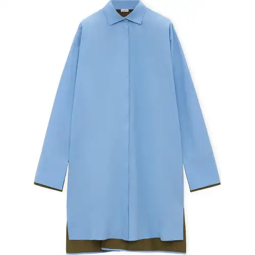 Loewe logo-embroidered cotton shirt dress