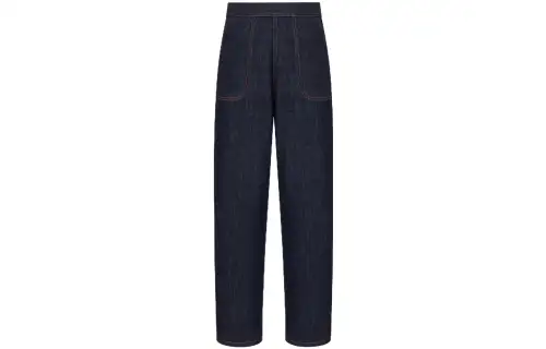 DIOR Jeans Women's Blue Moderate Straight Fit Pants