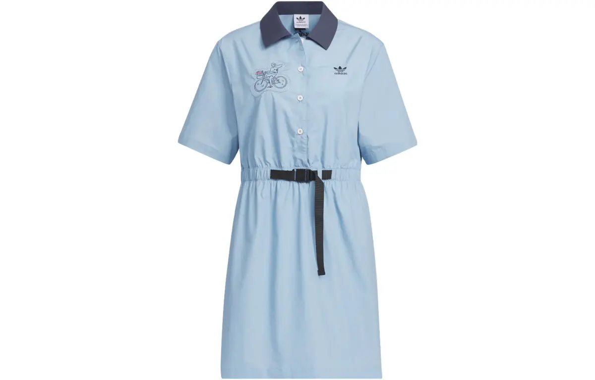 Adidas Originals Short Sleeved Dress Women's Blue