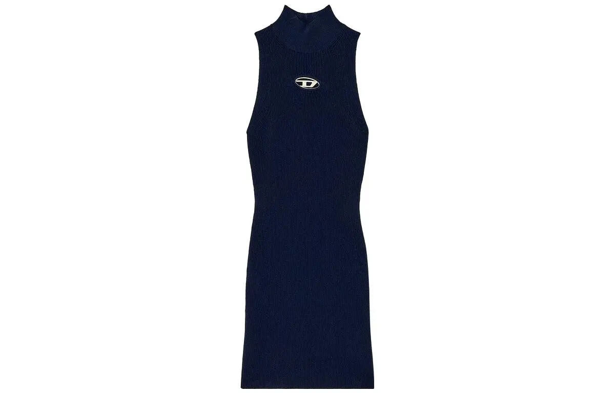 DIESEL M Onervax Mock Neck Ribbed Dress