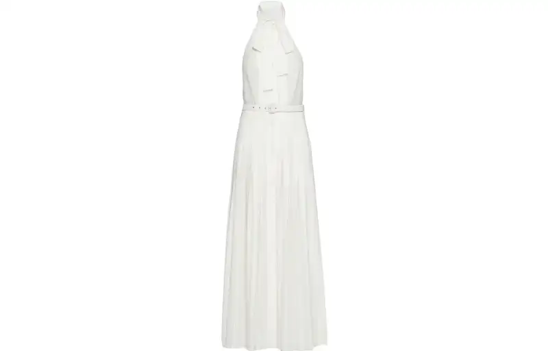 PRADA Sleeveless Dresses Women's White Moderate Long