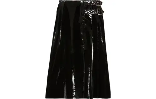 GUCCI Vinyl Effect Skirt Black
