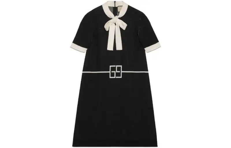GUCCI Squared Gg Wool Minidress