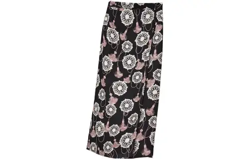 HERMES Casual Long Skirt Women's Black