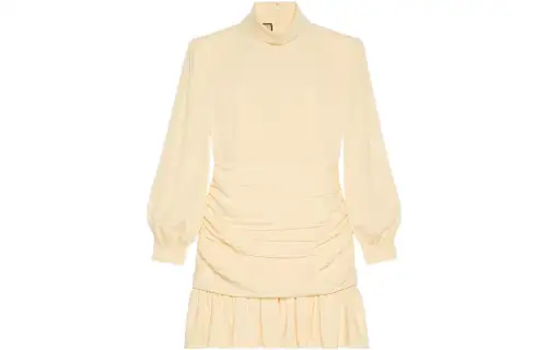 【Previous Season】high-neck ruched mini dress