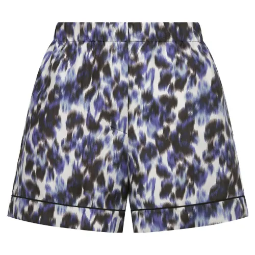 DIOR Wildior Silk Twill Casual Shorts Women's Blue