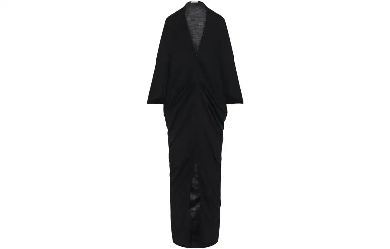 THE ROW Long Sleeved Dresses Women's Black V Neck Moderate Long