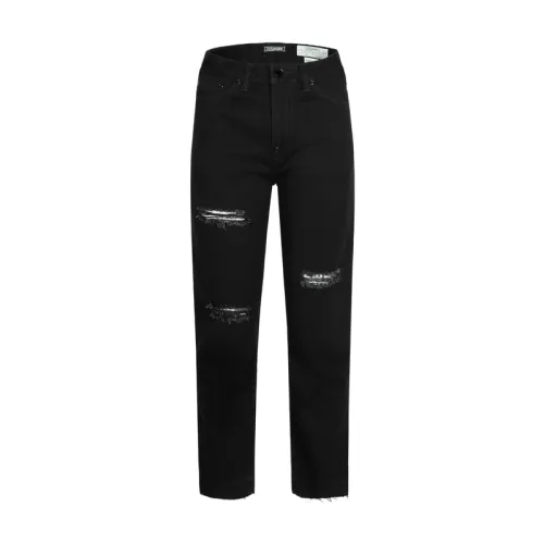 EVISU Jeans Women's Black Moderate Straight Fit Pants
