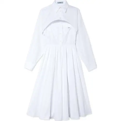 Prada Long Sleeved Shirt Dress
