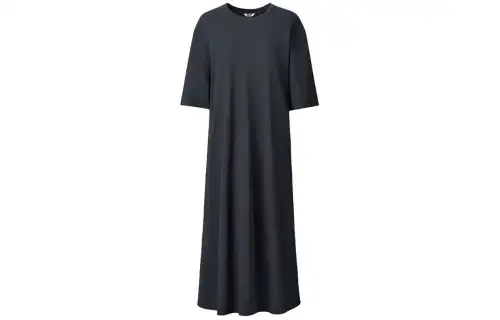 UNIQLO SS24 Short Sleeved Dress Women's Black