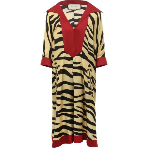 GUCCI Long Sleeved Dress Women's Yellow