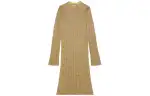 GUCCI Side Slit Cable Knit Midi Dress