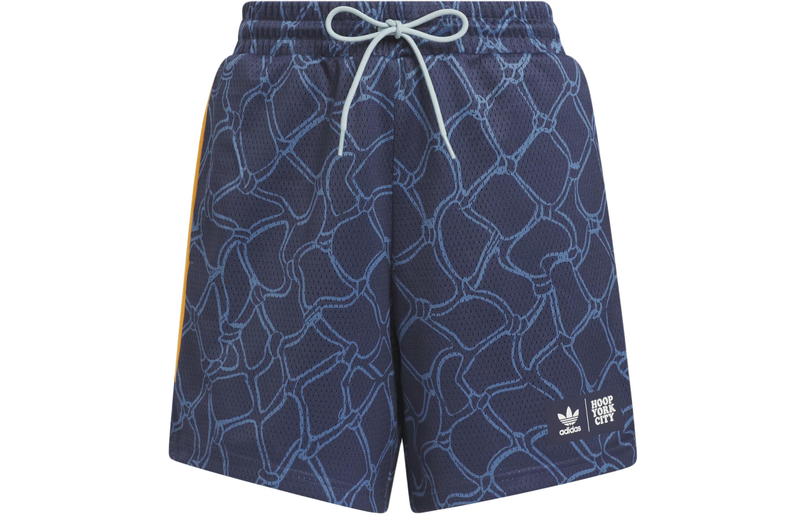 Adidas Originals Hoop York City 3 Stripes Shorts Casual Shorts Women's Marine Blue