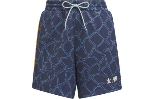 Adidas Originals Hoop York City 3 Stripes Shorts Casual Shorts Women's Marine Blue