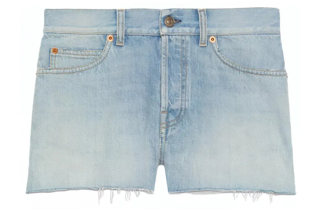 GUCCI x Doraemon Denim Shorts Women's Blue