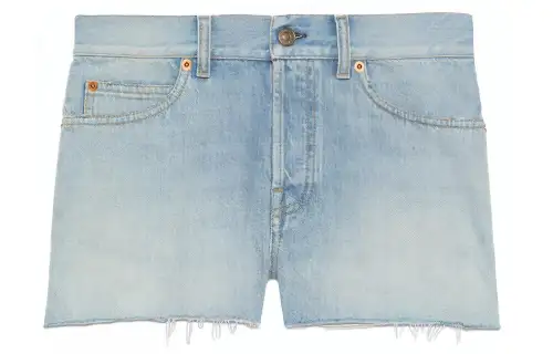 GUCCI x Doraemon Denim Shorts Women's Blue