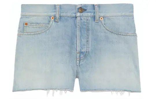 GUCCI x Doraemon Denim Shorts Women's Blue