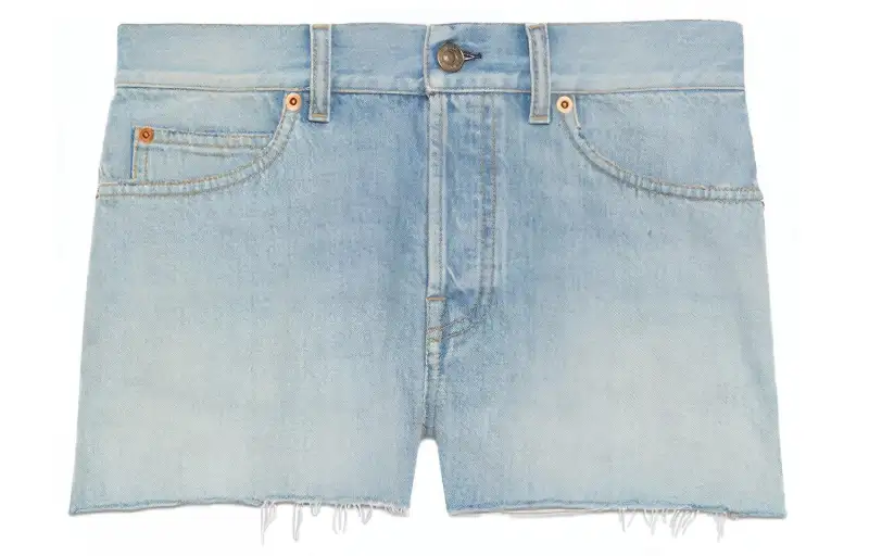 GUCCI x Doraemon Denim Shorts Women's Blue
