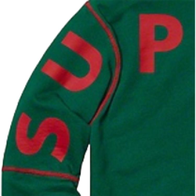 Худи Supreme FW19 Week 1 Spread Logo Hooded Sweatshirt (зеленое) — фото 3