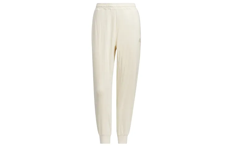 Adidas SS24 Knitted Sweatpants Women's Milk White