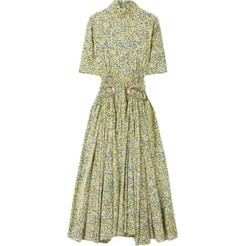Bottega Veneta Short Sleeved Dress Women's Yellow