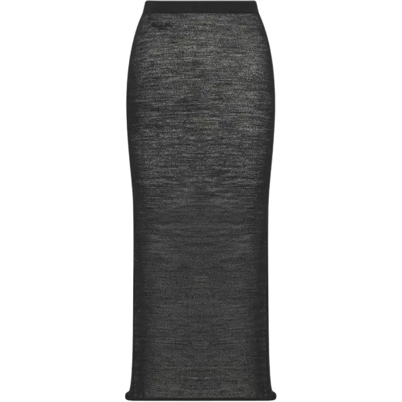 DIOR SS25 Knit Long Skirt Women's Black