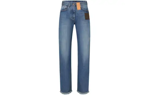 LOUIS VUITTON Frayed Hem Straight-Cut Jeans