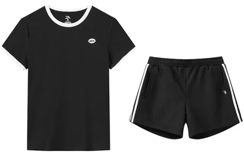 ANTA Casual Suits Women's Crew Neck Moderate Short