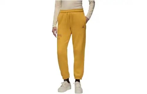 Jordan Brooklyn Fleece Knitted Sweatpants Women's Ochre Yellow