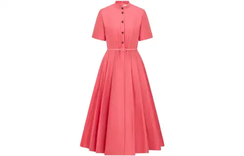 DIOR Short Sleeved Dress Women's Red