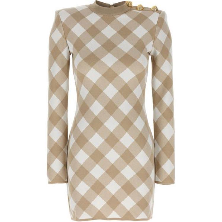 Женское платье BALMAIN Balmain (бежевое)