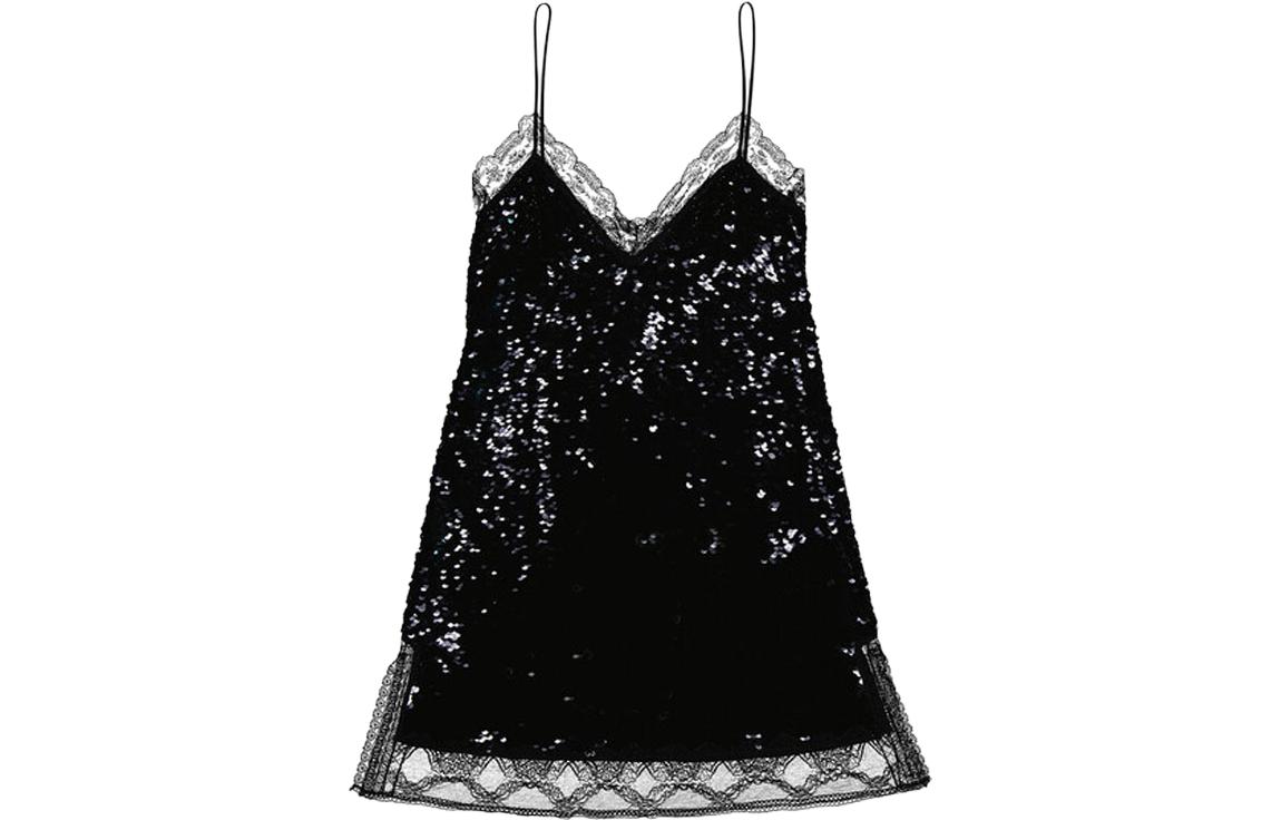 Burberry Slip Dresses Women's Black Moderate Short