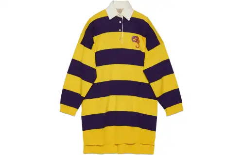 GUCCI Long Sleeved Dress Women's Yellow