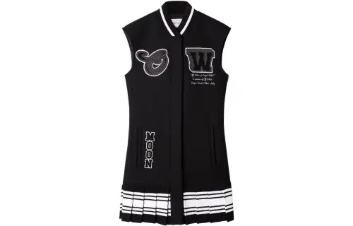 OFF-WHITE Wo Meteor Bling Pleated Dress