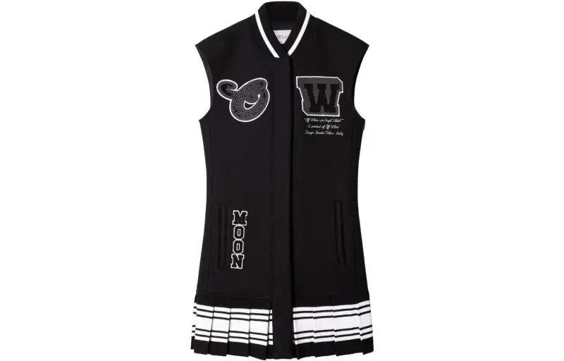 OFF-WHITE Wo Meteor Bling Pleated Dress