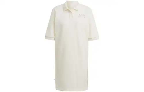 Adidas Originals Short Sleeved Dress Japan Version Women's Ivory