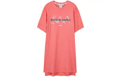 Skechers Environmental Protection Short Sleeved Dress Women's Mixed Coral Pink