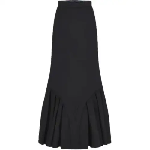 LOUIS VUITTON Casual Long Skirts Women's Black Moderate Long A Line Skirt