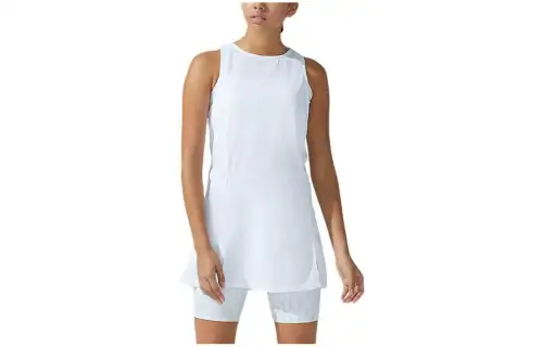ASICS STRONG 92 Sleeveless Dresses Women's White Crew Neck Moderate Short