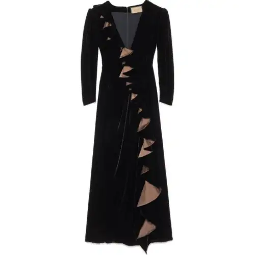 GUCCI Long Sleeved Dress Women's Black