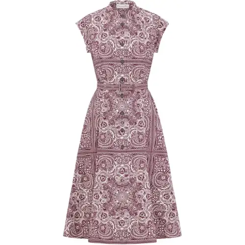 DIOR Short Sleeved Dress Women's Pink