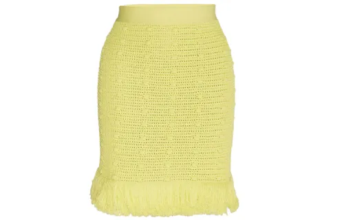 Bottega Veneta Casual Short Skirts Women's Yellow Short Bodycon Skirt