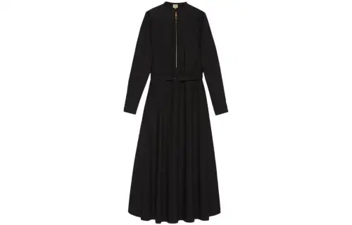 Gucci poplin belted maxi dress