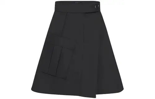 LOUIS VUITTON New Quarterly Products Of LV Casual Short Skirts Women's Black Moderate Short A Line Skirt