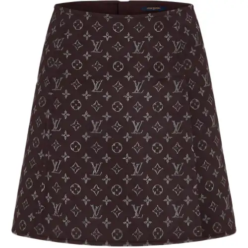 LOUIS VUITTON Casual Short Skirts Women's Brown