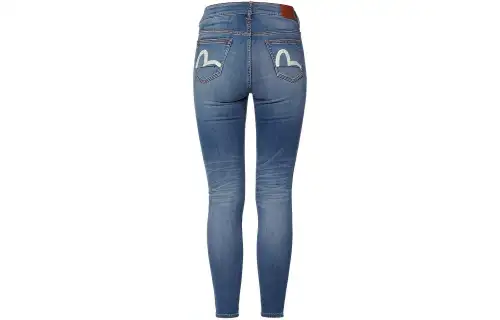 EVISU Jeans Women's Denim Blue Moderate Slim Fit Pants