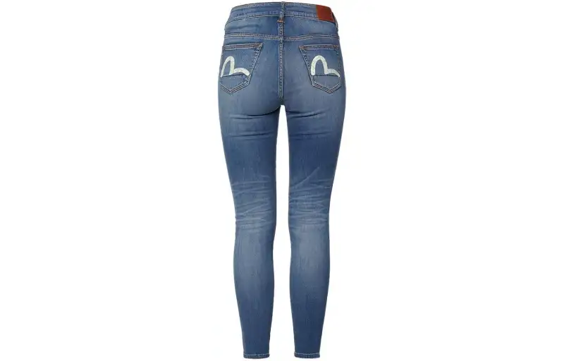 EVISU Jeans Women's Denim Blue Moderate Slim Fit Pants