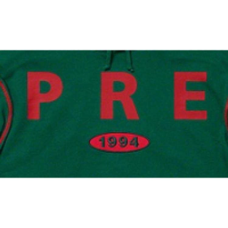 Худи Supreme FW19 Week 1 Spread Logo Hooded Sweatshirt (зеленое) — фото 2